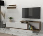 Hanah Home Asos Mueble de TV Blanco y Nogal